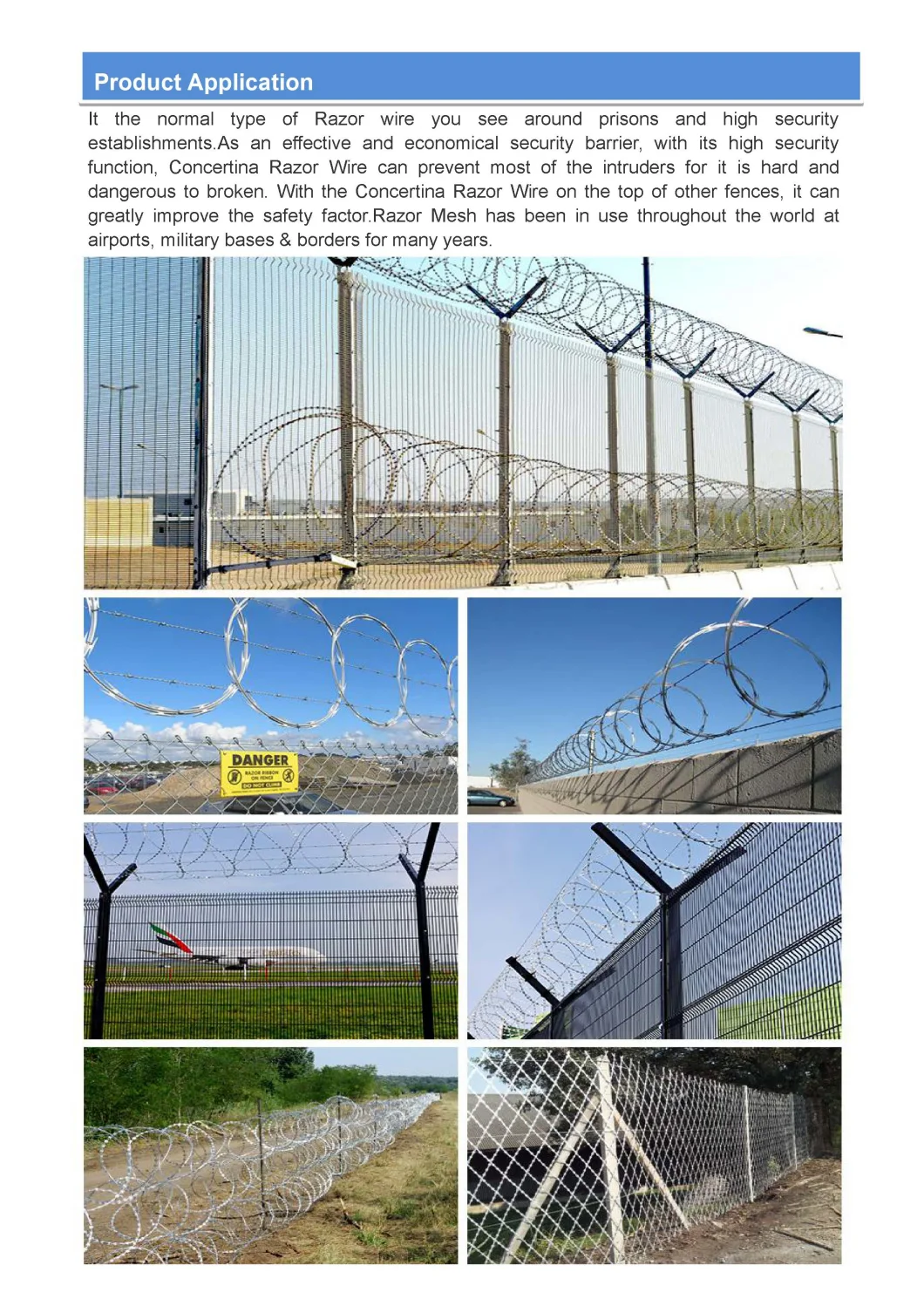 Industry Grade High Quality Razor Barbed Wire/Fence Wall Hot Dipped Galvanized Concertina Razor Barbed Wire/ Bwg12 Bwg18 Razor Barbed