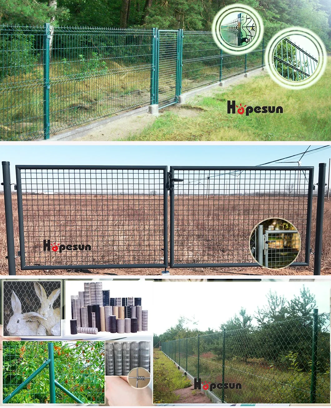 PVC Coated Holland Welded Wire Fence Euro Fence