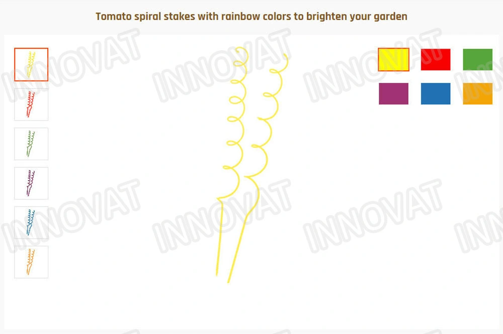 PVC Coated Tomato Growing Spiral Stake Plant Growing Support Wire