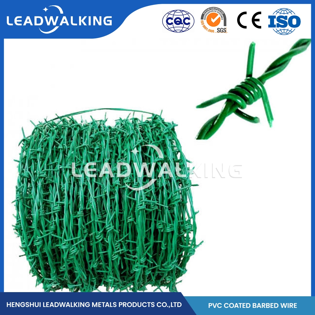 Leadwalking Wall Spike Barbed Wire Suppliers Wholesale High Tensile Galvanized Barbed Wire China 50mm Needle Spacing 50kg Weight Barbed Wire